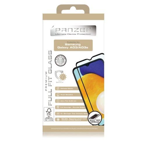 Panzer Full-Fit Glass, Galaxy A03 -panssarilasi view 2