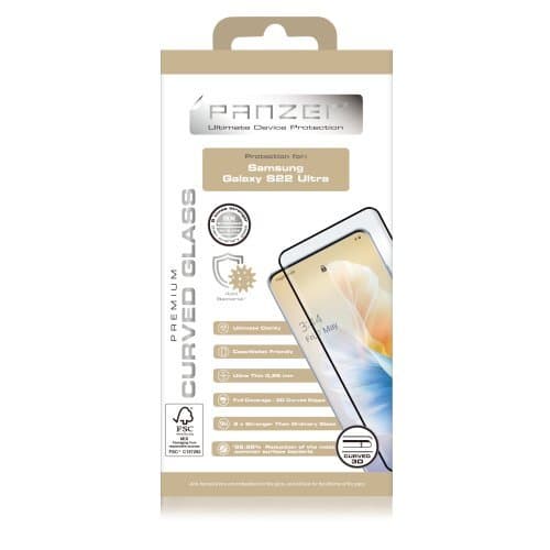 Panzer Curved Glass, Galaxy S22 Ultra -panssarilasi view 2