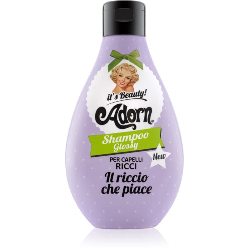 Adorn Glossy Shampoo shampoo kiharille ja aaltoileville hiuksille aaltoilevien ja kiharien hiusten kiiltoa lisäävä Shampoo Glossy 250 ml