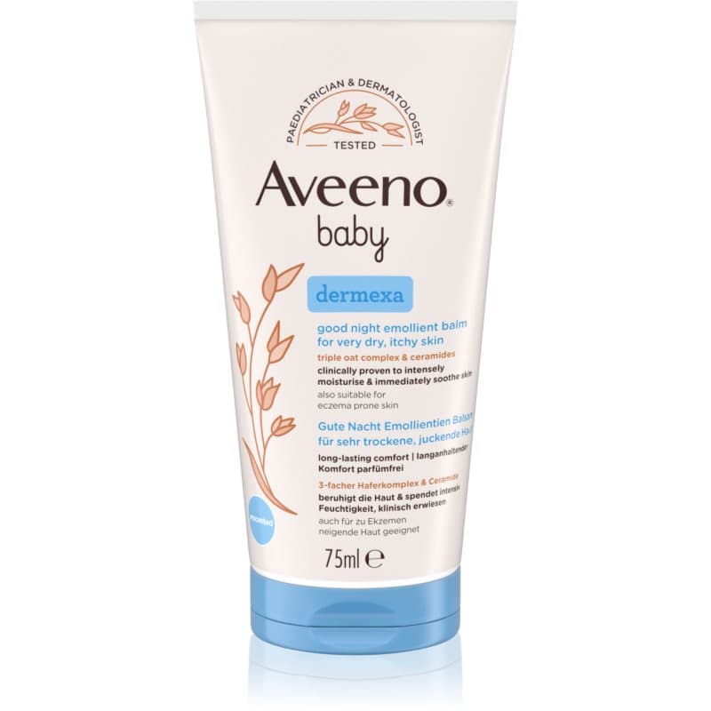 Aveeno Baby Dermexa Pehmentävä balsami hyvään yöhön 75 ml