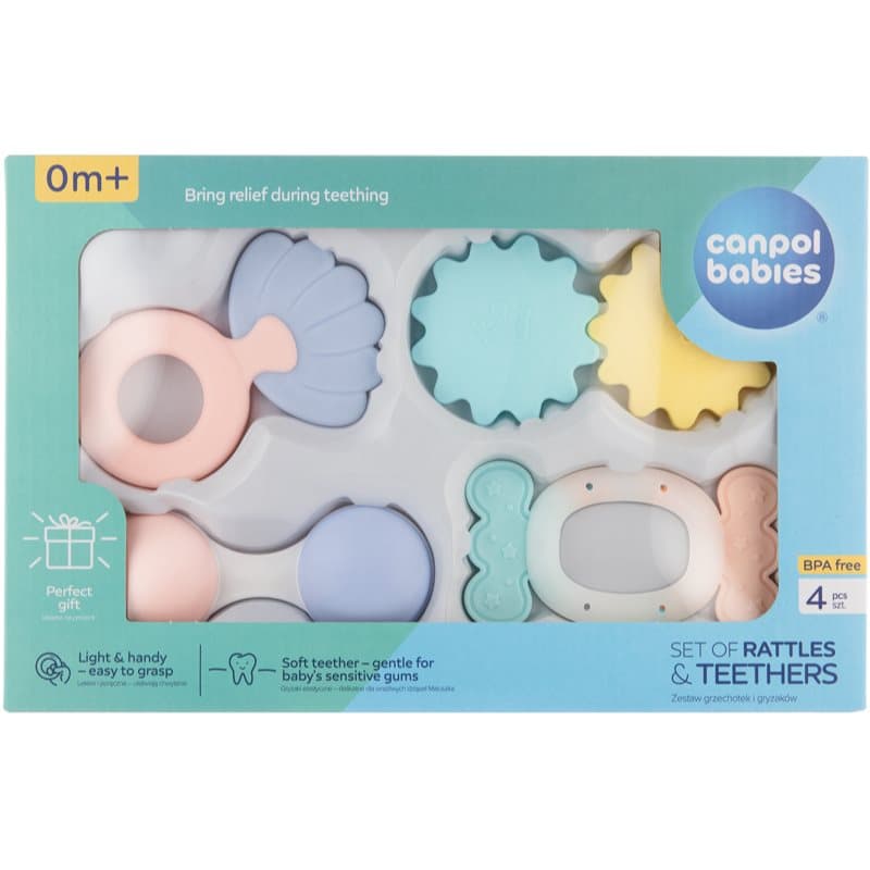 Canpol babies Pastels helistin mukana purulelu lahjasetti 0m+