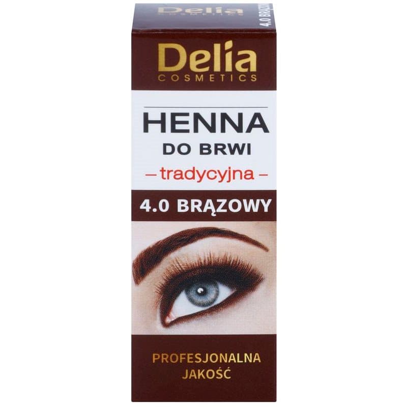 Delia Cosmetics Henna kulmaväri sävy 4.0 Brown 2 g + 2 ml