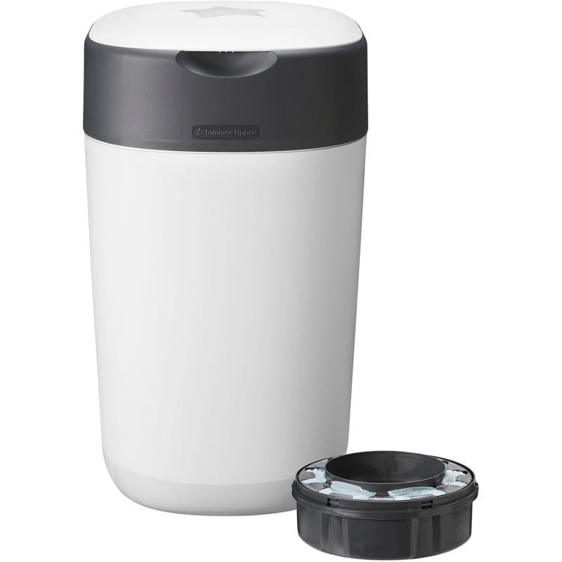Tommee Tippee Twist & Click White vaipparoskis + vaipparoskiksen kasetti 1 kpl