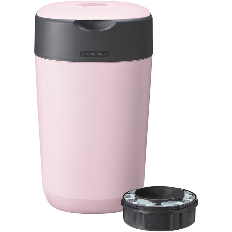 Tommee Tippee Twist & Click Pink vaipparoskis + vaipparoskiksen kasetti 1 kpl