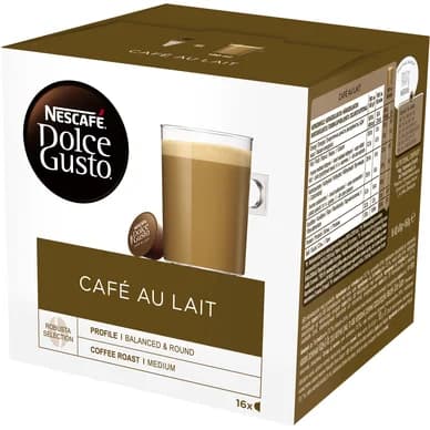 Dolce gusto Nescafe Dolce Gusto Café Au Lait kahvikapselit, 16 annosta 7613033174667 Vastaa: N/A