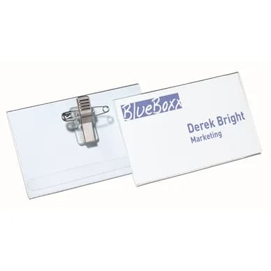 DURABLE Nimikyltti Durable 90x54, neula/nipistin (50) 814519 Vastaa: N/A