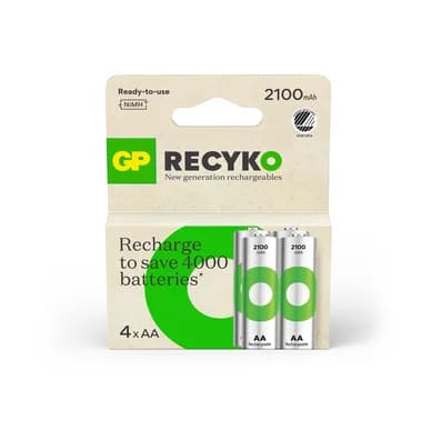 GP BATTERIES GP Recyko AA -akku 2100mAh, 4 kpl 201240 Vastaa: N/A