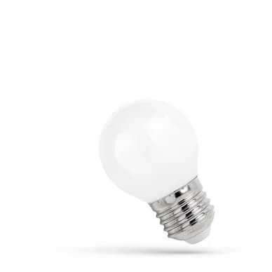 Spectrum LED E27 Pallolamppu LED 1W 2700K 90 lumenia Opaali WOJ14585 Vastaa: N/A