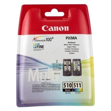 Canon Canon PG-510 CL 511 Mustepatruuna Multipakkaus BK+ CMY 2970B010 Vastaa: N/A