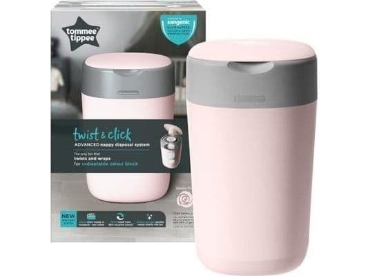 TOMMEE TIPPEE Sangenic Twist&amp;Click vaippasäiliö, vaaleanpunainen, 85100202