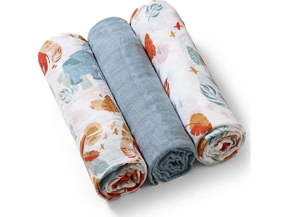 BabyOno 348/07 MUSLINE BABIES SININEN 3ST
