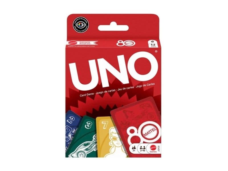 UNO Mattel 80. Rubiininpunainen
