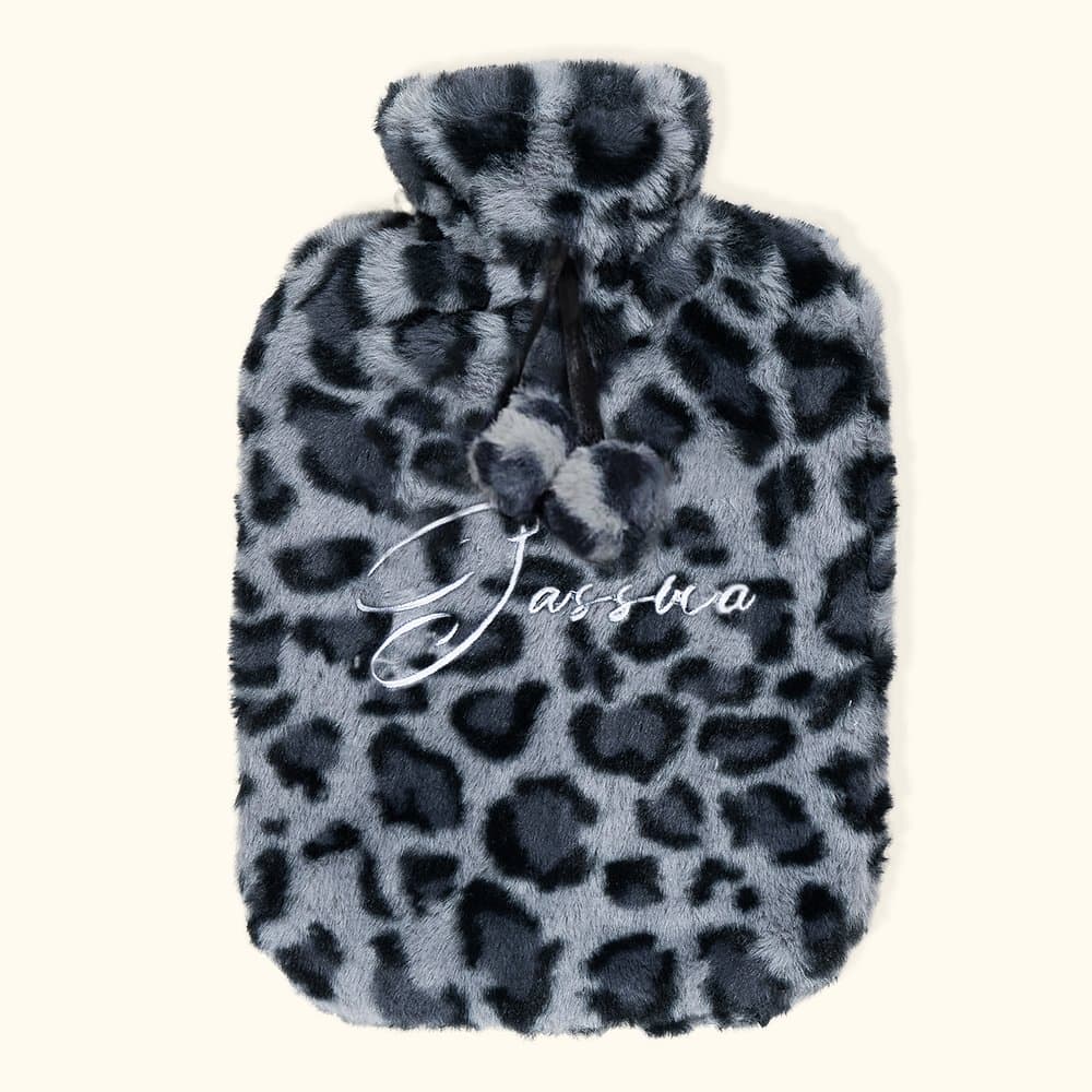 Henkilökohtainen 2L kirjonta nimi kuuma vesipullo pehmeällä fleece kansi syntymäpäivä talvi lahja perheen ystävä
