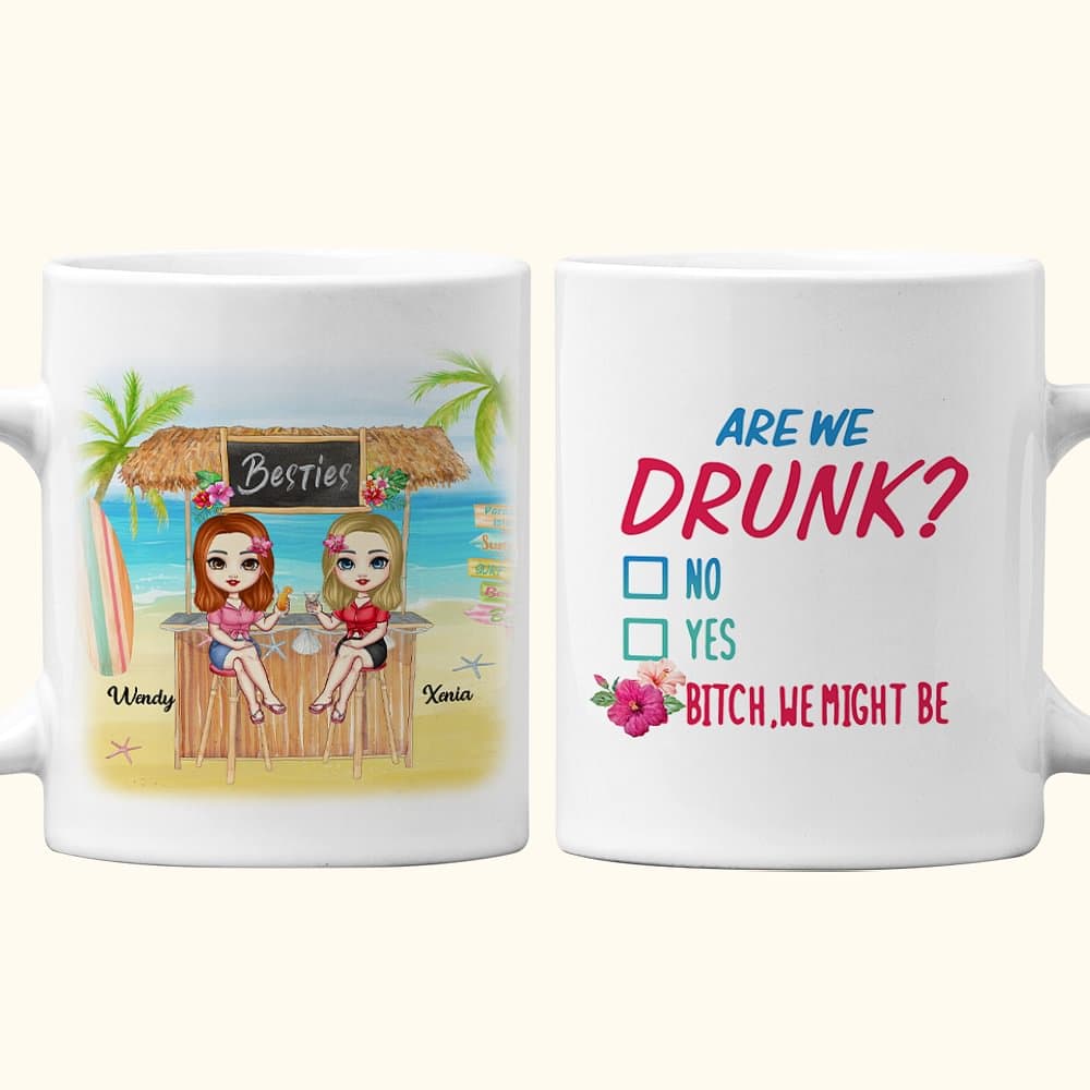 Henkilökohtainen Bestie lainausmerkit Olemmeko me humalassa sisaret ämmät ystävyys meri valkoinen keraaminen muki syntymäpäivät 11oz tai 15oz