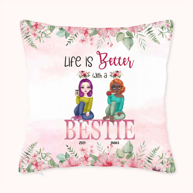 Henkilökohtainen parempi elämä parempi Bestie Garden Friend Party Throw tyynyn kansi lahja paras ystävä makuuhuoneen sisustus