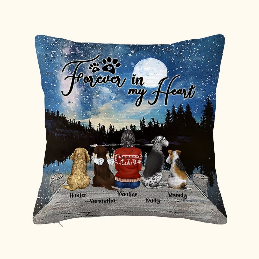 Henkilökohtainen ikuisesti sydämessäni heittää alla Starry Sky tyynyn kansi syntymäpäivä joululahja koiran ystäville