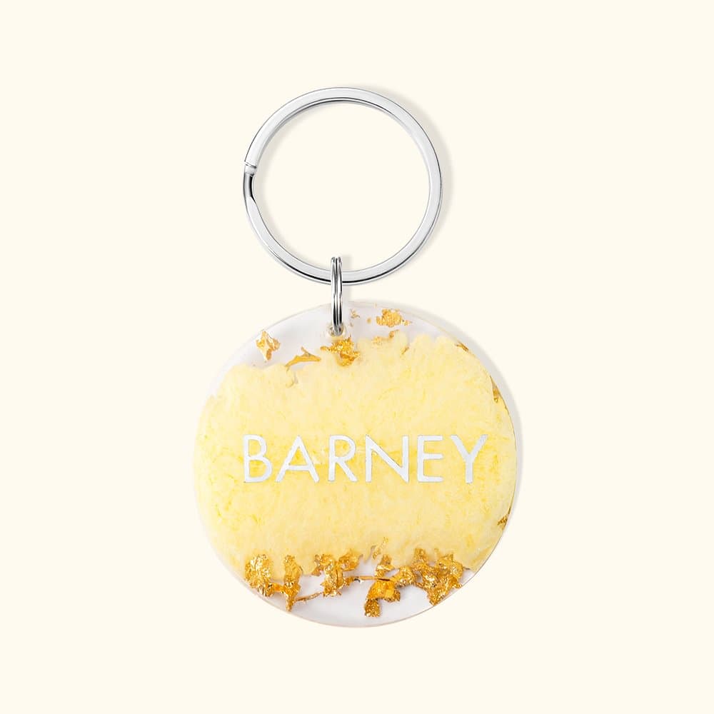 Henkilökohtainen Resin Round Pet ID Tag Avaimenperä Syntymäpäivä Joululahja Pet Lover Omistaja