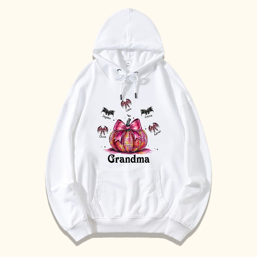 Henkilökohtainen Kurpitsat Coquette Bow Bats Unisex Kid aikuisten huppari nimellä Halloween kiitospäivä lahja perheelle