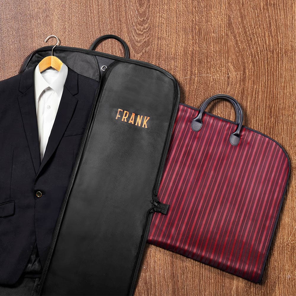 Henkilökohtainen kannettava vedenpitävä nahka kahva puku laukku kirjailtu nimi Travel Essentials syntymäpäivä häät lahja miehille