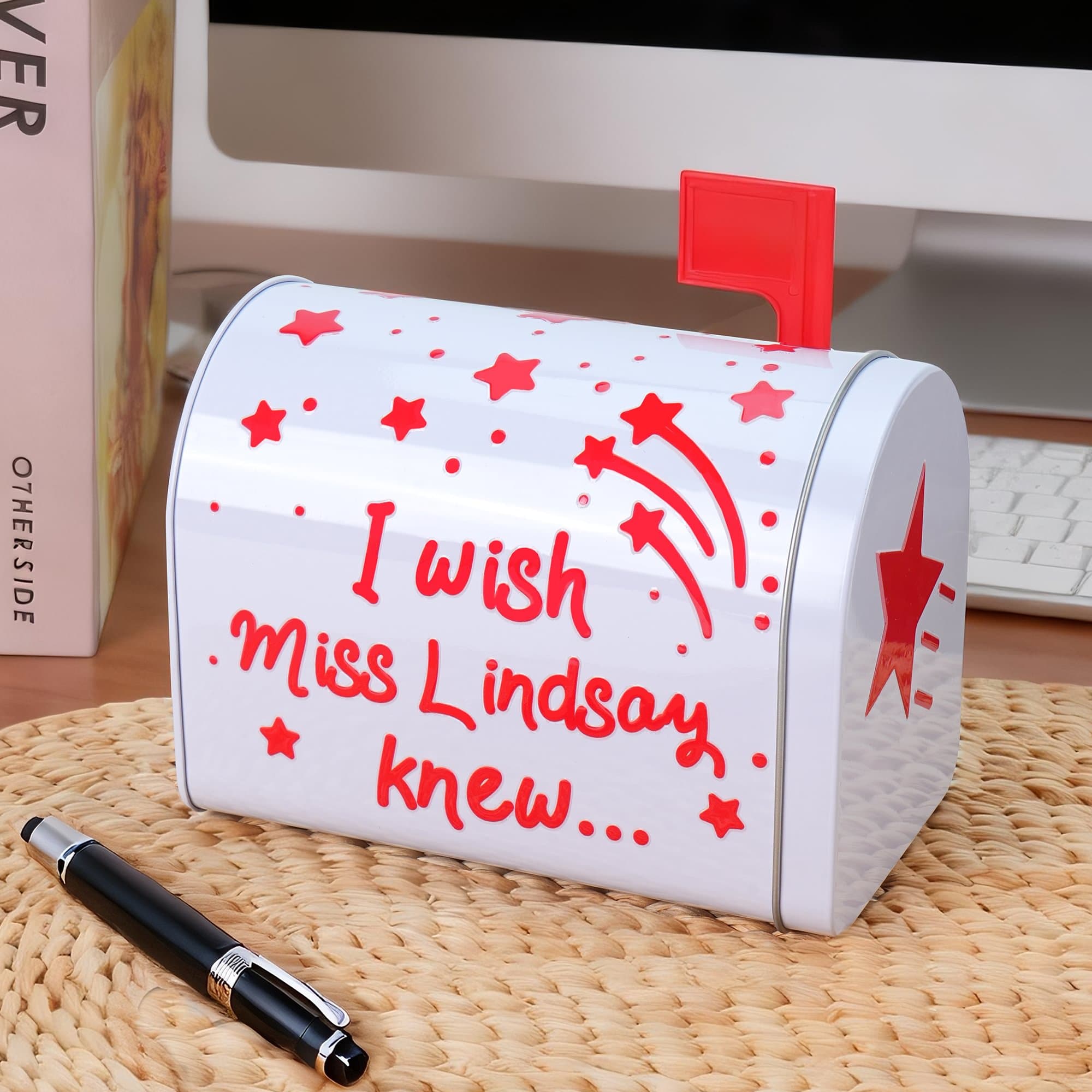 Henkilökohtainen Star Flag Toivon Opettajani tiesi Mail Jar teksti ehdotus Idea Collection Syntymäpäivä Kiitospäivä Lahja opettajille