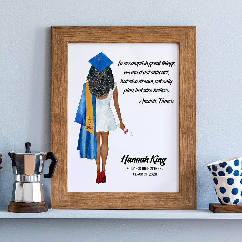 Custom Valmistuminen Keepsake tulostaa hänelle