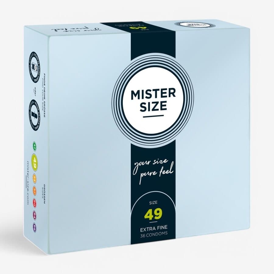 MISTER SIZE Kondomi 49 mm– Ohut&Vegaaninen, 36 kpl