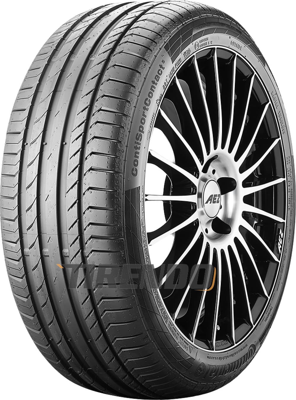 Continental ContiSportContact 5 ( 275/45 R19 108Y XL SUV, vannealueen ripalla ) view 2