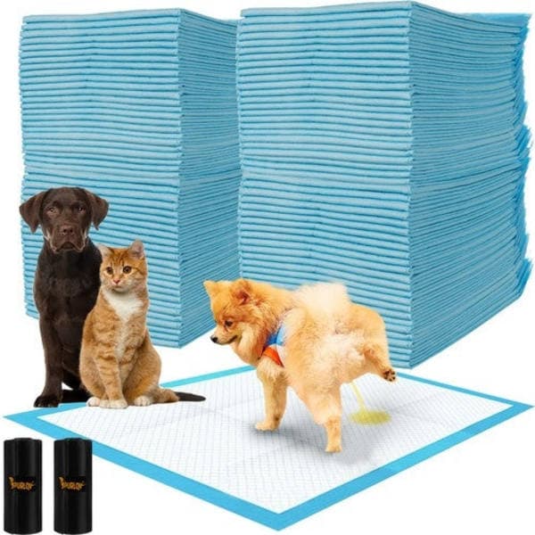 Hygienia-alustat 60x90 cm 100 kpl + roskapussit 30 kpl koiralle/kissalle