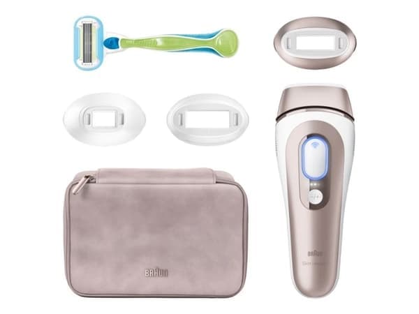 Braun Silk-Expert Pro IPL PL7253, IPL-valoimpulssi, Ruusukulta, Valkoinen, AC