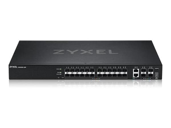 Zyxel XGS2220 -sarja XGS2220-30F - Kytkin - L3-yhteys, NebulaFLEX Cloud - Hallittu - 24 x 100/1000 Base-X + 6 x 10 Gigabit (uplink) - pöytämalli,
