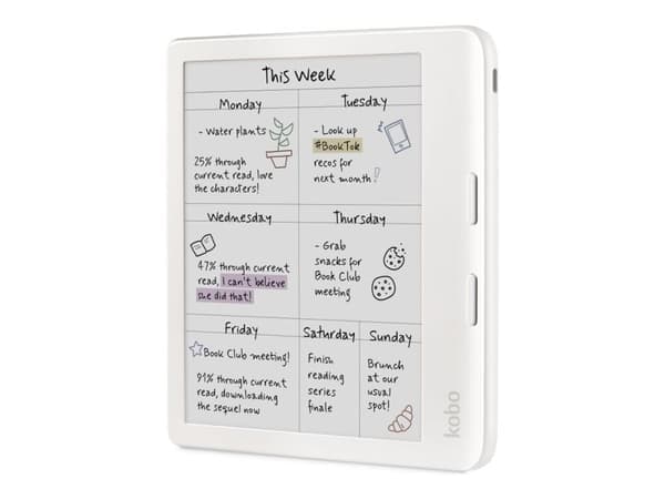 Rakuten Kobo Libra Colour, 17,8 cm (7"), E Ink Kaleido, 1264 x 1680 pikseliä, EPUB, RTF, EPUB3, MOBI, CBR, PDF, TXT, CBZ, FlePub, HTML, PNG, BMP,