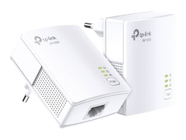TP-Link TL-PA7017 KIT, 1000 Mbit/s, IEEE 802.3, IEEE 802.3ab, IEEE 802.3u, Tyyppi F, OFDM, 128-bit AES, 300 m