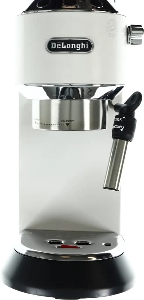 De’Longhi Dedica Style EC 685.W, Espressokone, 1,1 L, Kahvinappi, Jauhettu kahvi, 1300 W, Musta, Hopea, Valkoinen