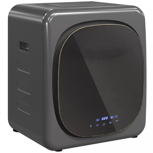ilmakuivausrumpu 4kg, 800W, 6 ohjelmaa, LED-kosketusnäyttö, 60°C sterilointi, ylikuumenemissuoja, vapaasti seisova/seinäkiinnitys, harmaa, terä