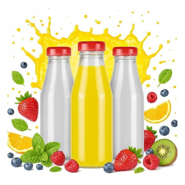 10x Mehupulloa MEHU 200ml LASIPULLO mehulle kierrekorkilla 0.2l