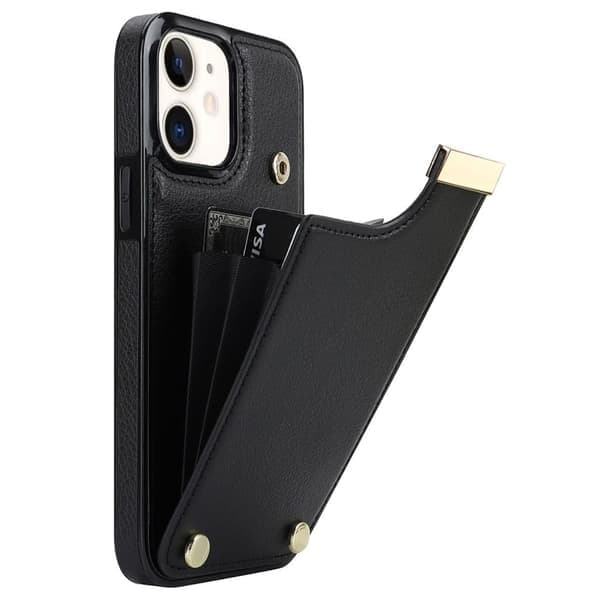 iPhone 12 -kotelo korttipidikkeellä - Musta