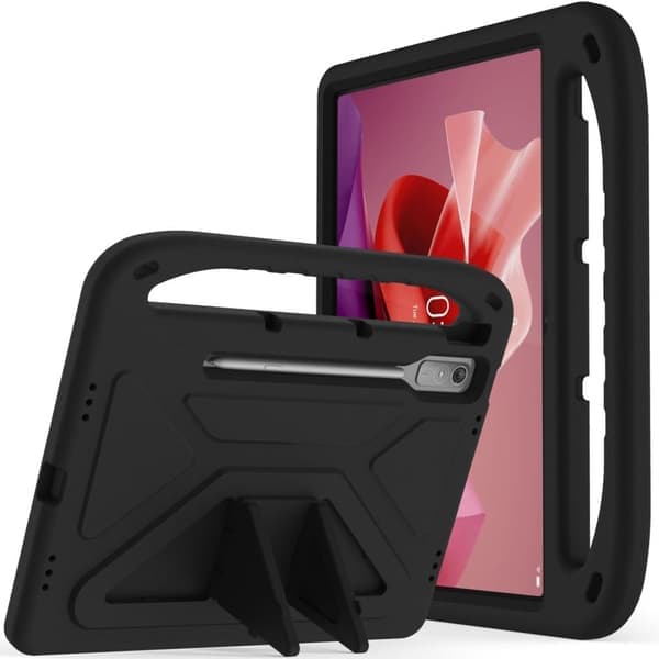 Lenovo Tab P12 -kotelo kahvalla - Musta