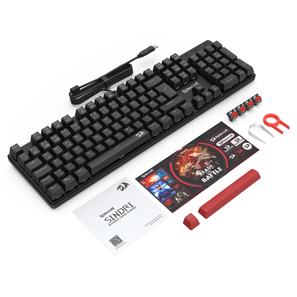 Redragon K671-DE Mechanical Keyboard DE Layout, RGB, Hot-Swappable