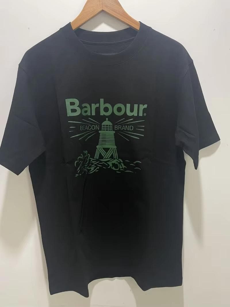 In The Summer of 2025 Barbour Printed Luxury Brand Outdoor Cotton Women's Short-sleeved Unisex T-shirts with Peripheral Patterns cm