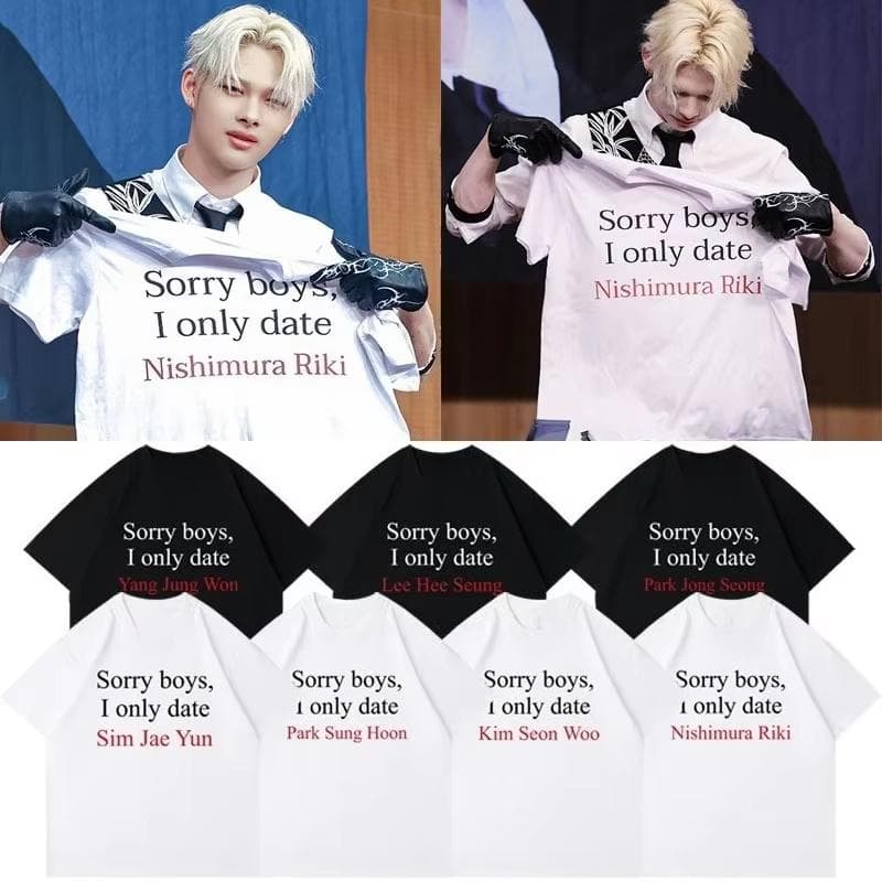 Summer New ENHYPEN Support Clothes The Same Printed Graphic T-shirts for Women Fans Gifts As Those By Riku Nishimura Streetwear cm