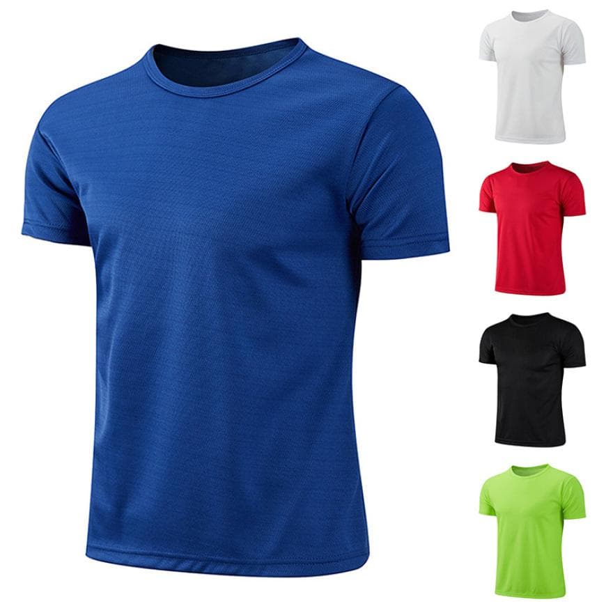 Kids Boys Workout Running Shirts Sun Protection Quick Dry Athletic Shirts Short Sleeve T-Shirts Summer cm blue