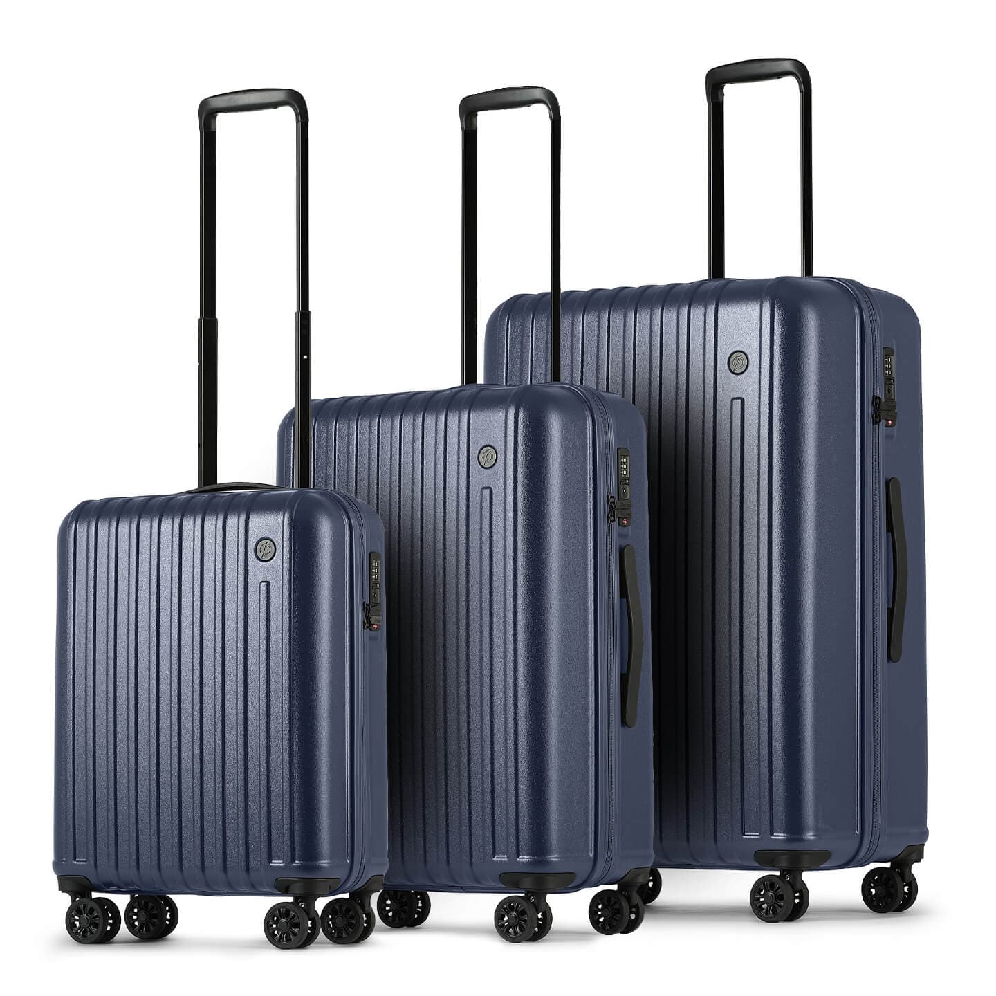 Matkalaukkut kaikki 3 kokoa - Printisso Urbane Navy Blue, Laukkusetti