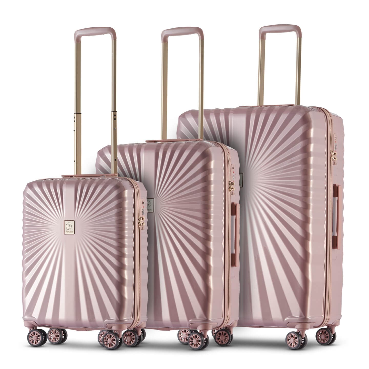 Matkalaukkut Printisso Starlight - 3 Setti Romantic Rosé, Matkalaukut - Vaaleanpunainen Matkalaukku