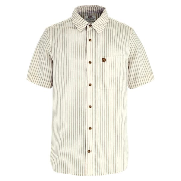 Fjällräven Övik Travel Shirt Ss M - Chalk White-sand Stone - Miehet - XL