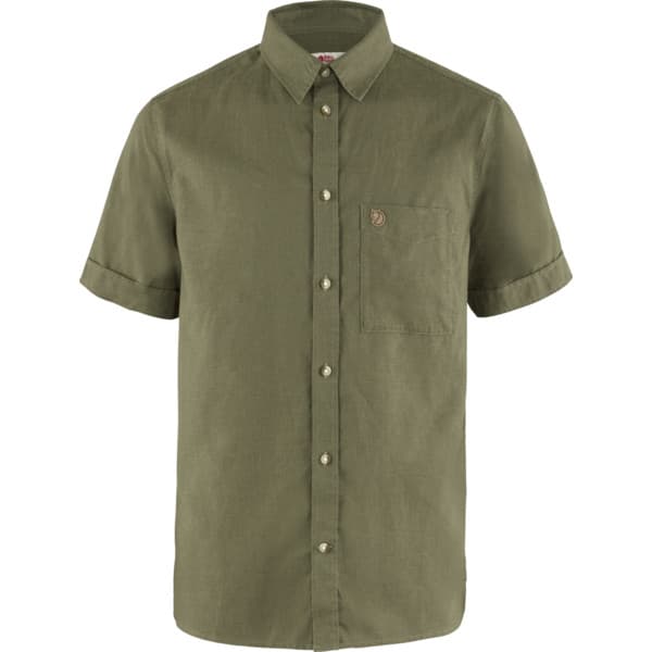 Fjällräven Övik Travel Shirt Ss M - Green - Miehet - M