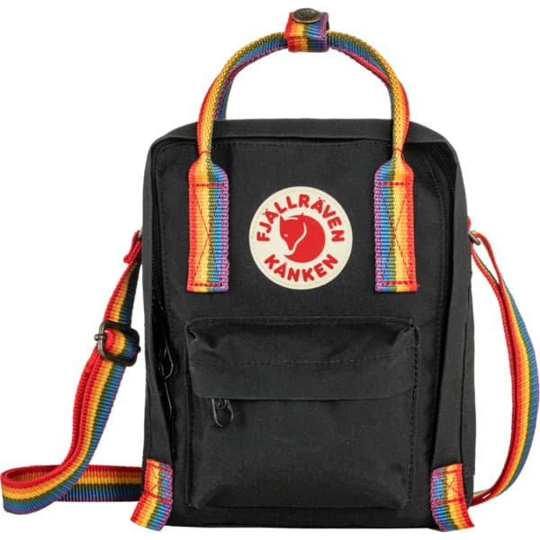 Fjällräven Kånken Rainbow Sling - Black-rainbow Pattern - Unisex - ONESIZE