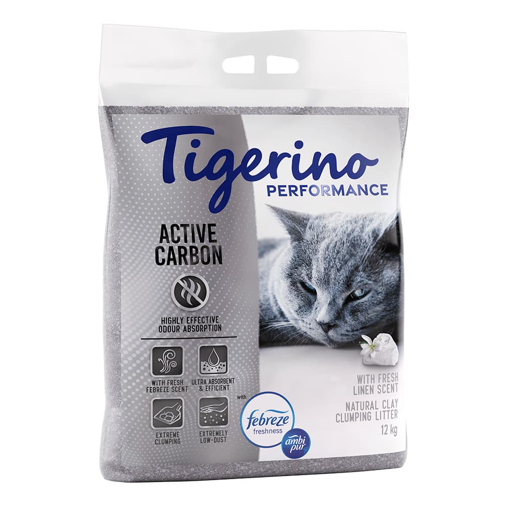 12kg Performance Active Carbon Febreze raikas pyykki Tigerino kissanhiekka