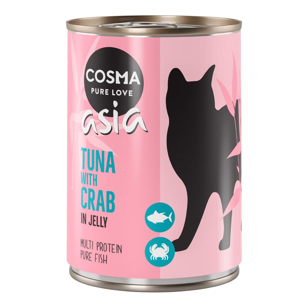 24x100g kana & katkarapu hyytelössä Cosma Asia kissanruoka