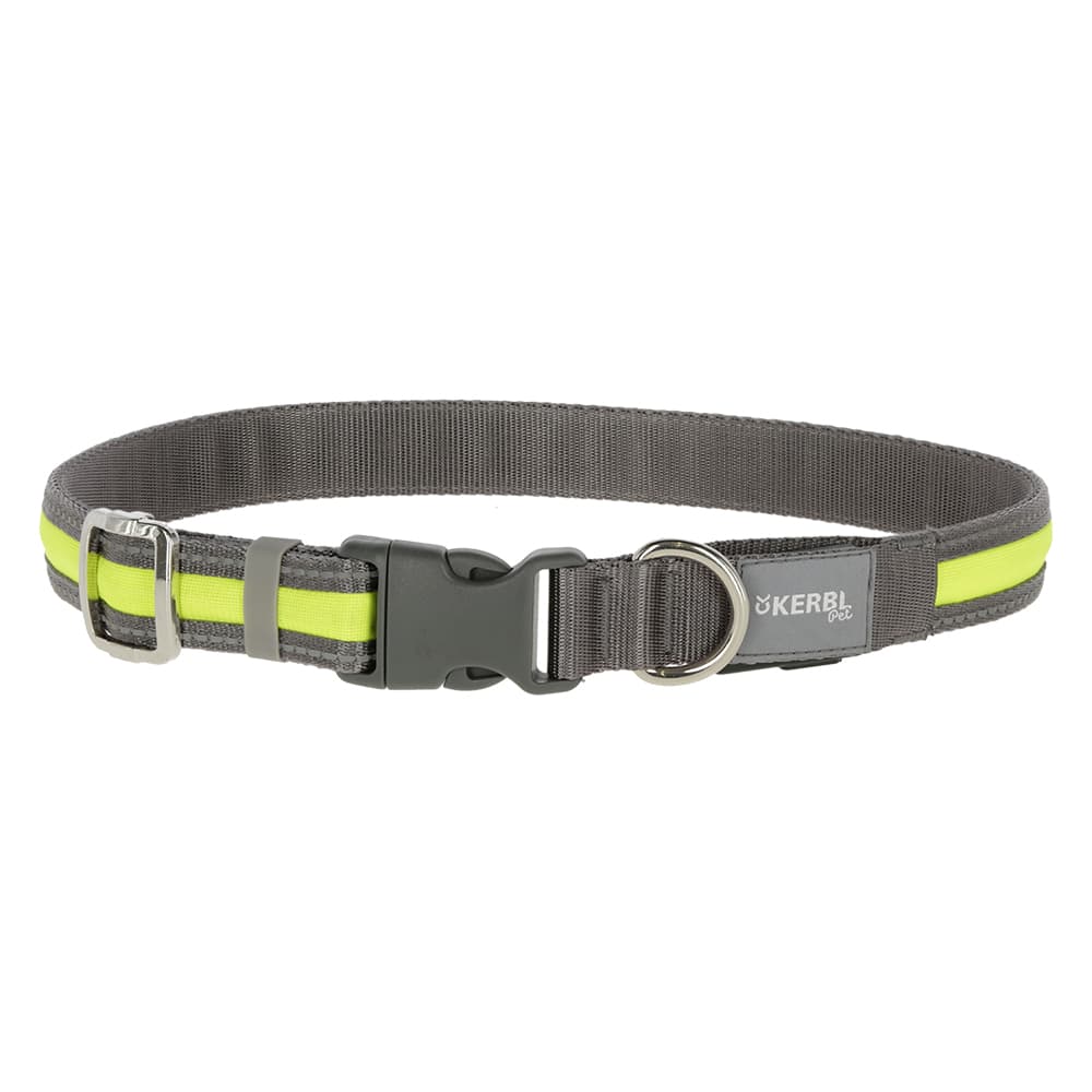 Kerbl Pet Light & Reflex-valopannan koko S/M: 35-50cm kaulan ympärysmitta, 20mm leveä koira