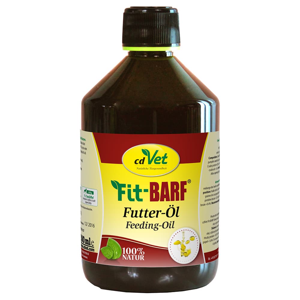 500ml cdVet Fit-BARF rehuöljy täydennysrehu kissoille / koirille